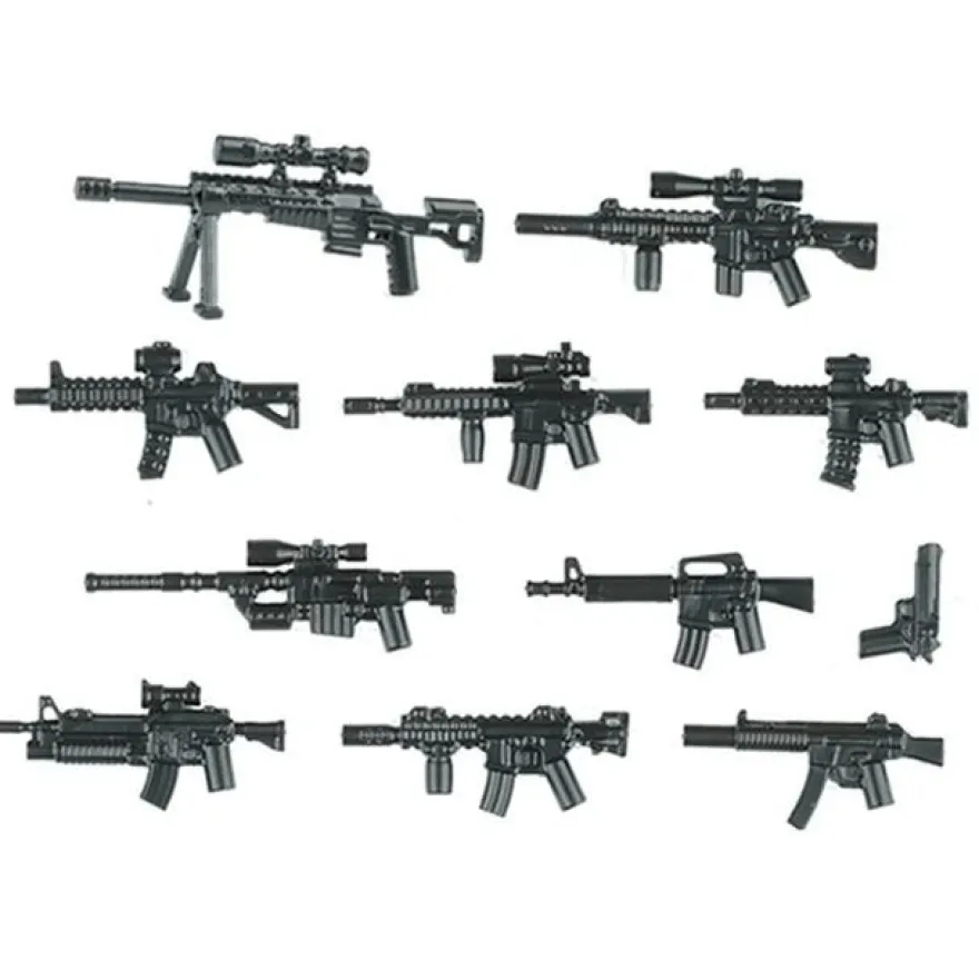 Stadtkommando Special-Forces Figuren SWAT Armee Soldat Schild Waffen Klemmbausteine