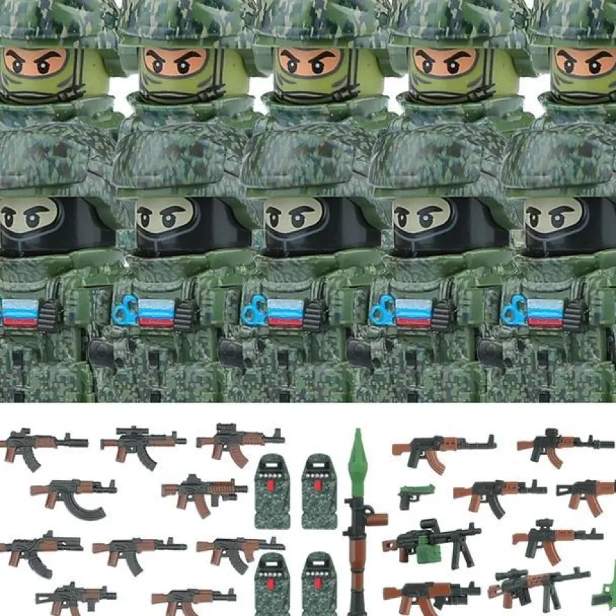 Stadtkommando Special-Forces Figuren SWAT Armee Soldat Schild Waffen Klemmbausteine