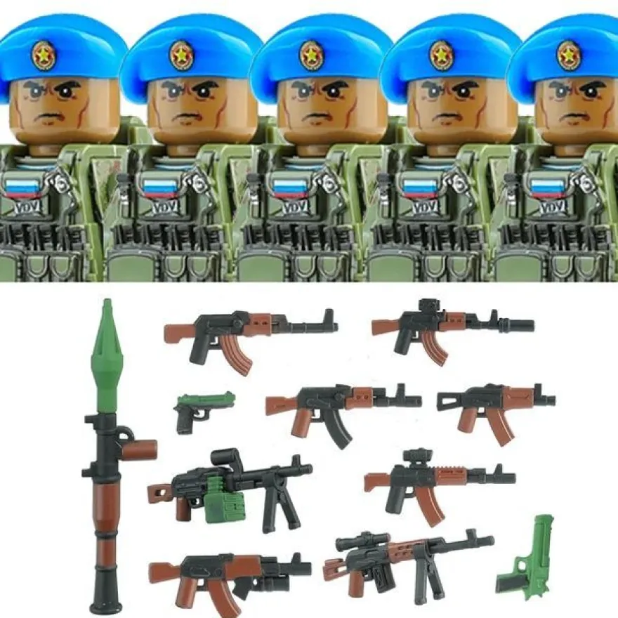 Stadtkommando Special-Forces Figuren SWAT Armee Soldat Schild Waffen Klemmbausteine