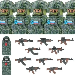 Stadtkommando Special-Forces Figuren SWAT Armee Soldat Schild Waffen Klemmbausteine