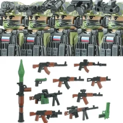 Stadtkommando Special-Forces Figuren SWAT Armee Soldat Schild Waffen Klemmbausteine