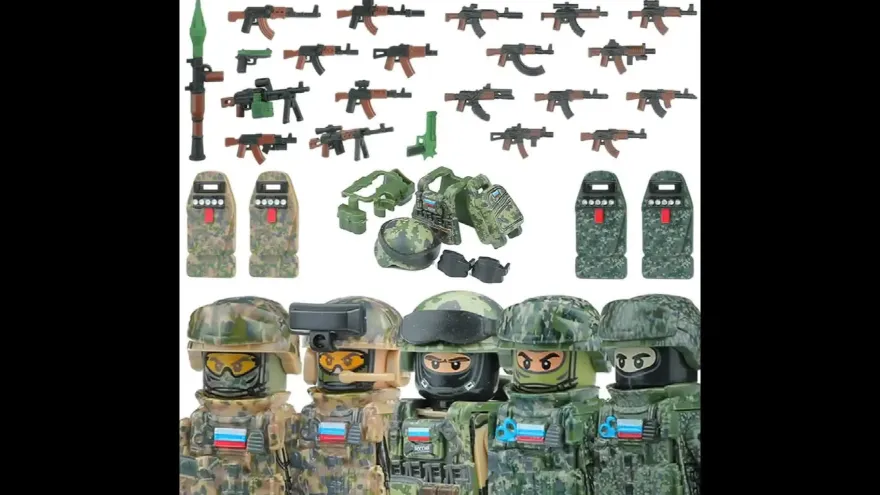 Stadtkommando Special-Forces Figuren SWAT Armee Soldat Schild Waffen Klemmbausteine