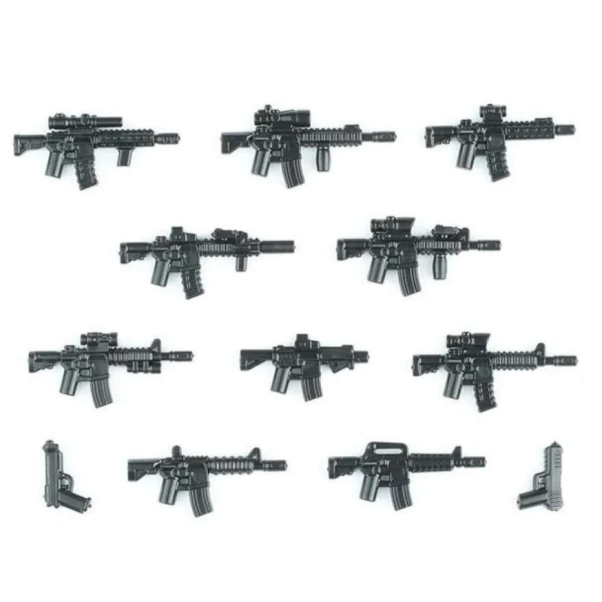 Stadtkommando Special-Forces Figuren SWAT Armee Soldat Schild Waffen Klemmbausteine