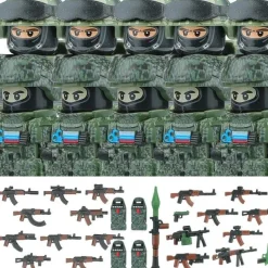 Stadtkommando Special-Forces Figuren SWAT Armee Soldat Schild Waffen Klemmbausteine