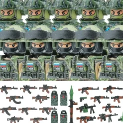 Stadtkommando Special-Forces Figuren SWAT Armee Soldat Schild Waffen Klemmbausteine