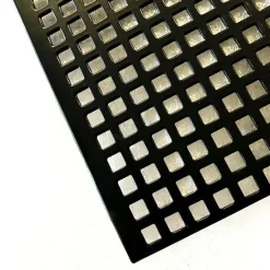 Stahl verzinkt Lochblech QG 5-8 t=1,5 mm schwarz pulverbeschichtet Blech Wunschmaß