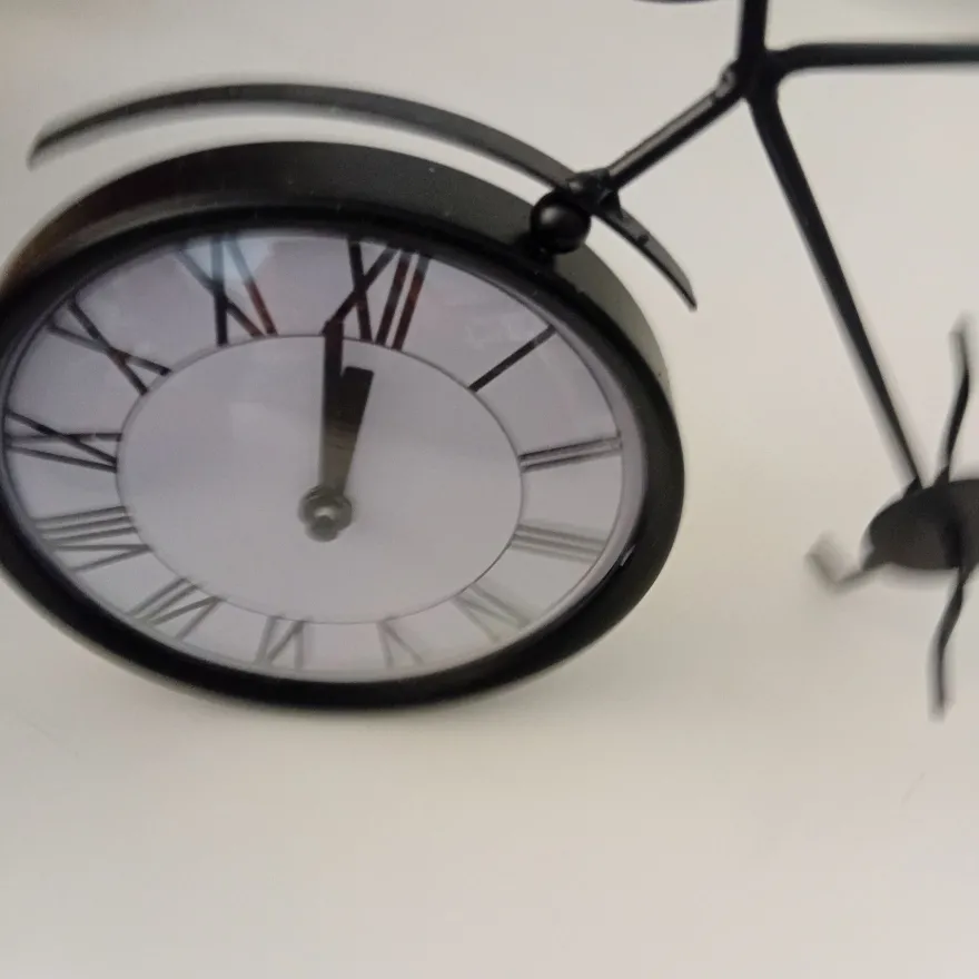 Standuhr Fahrrad Schwarz 23,5cmTischuhr Römische zahlen