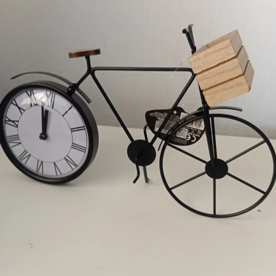 Standuhr Fahrrad Schwarz 23,5cmTischuhr Römische zahlen