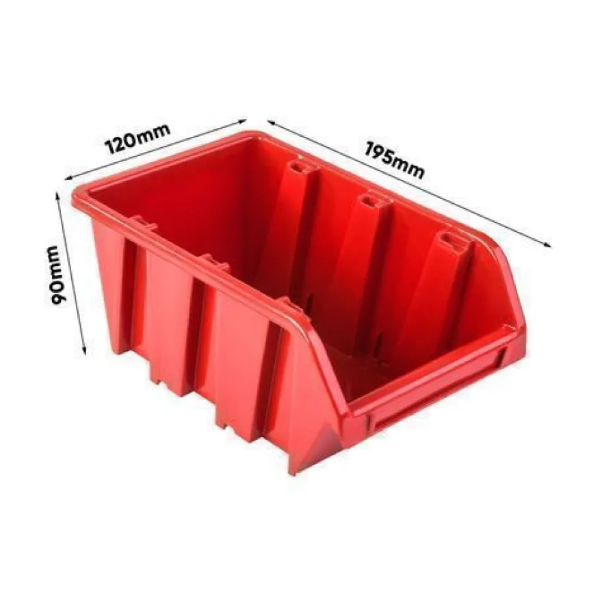 Stapelboxen Set 4x Wandregal Lagersystem 32 Boxen Halterungen 1152 mm x 780 mm