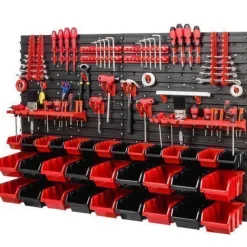 Stapelboxen Set 4x Wandregal Lagersystem 32 Boxen Halterungen 1152 mm x 780 mm