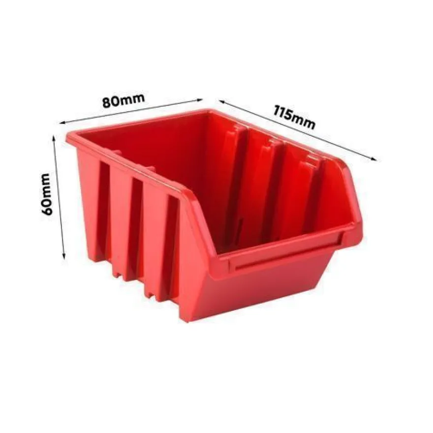 Stapelboxen Set 4x Wandregal Lagersystem 32 Boxen Halterungen 1152 mm x 780 mm
