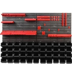 Stapelboxen Set 4x Wandregal Lagersystem 44 Boxen Halterungen 1152 x 780 mm