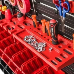Stapelboxen Wandregal Box Sichtlagerkästen Schüttenregal Lagersystem 62 Boxen