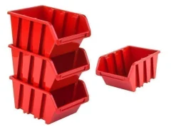 Stapelboxen Wandregal Box Sichtlagerkästen Schüttenregal Lagersystem 62 Boxen