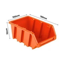 Stapelboxen Wandregal Box Sichtlagerkästen Schüttenregal Lagersystem 82 Boxen