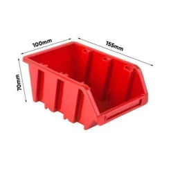 Stapelboxen Wandregal Box Sichtlagerkästen Schüttenregal Lagersystem 82 Boxen