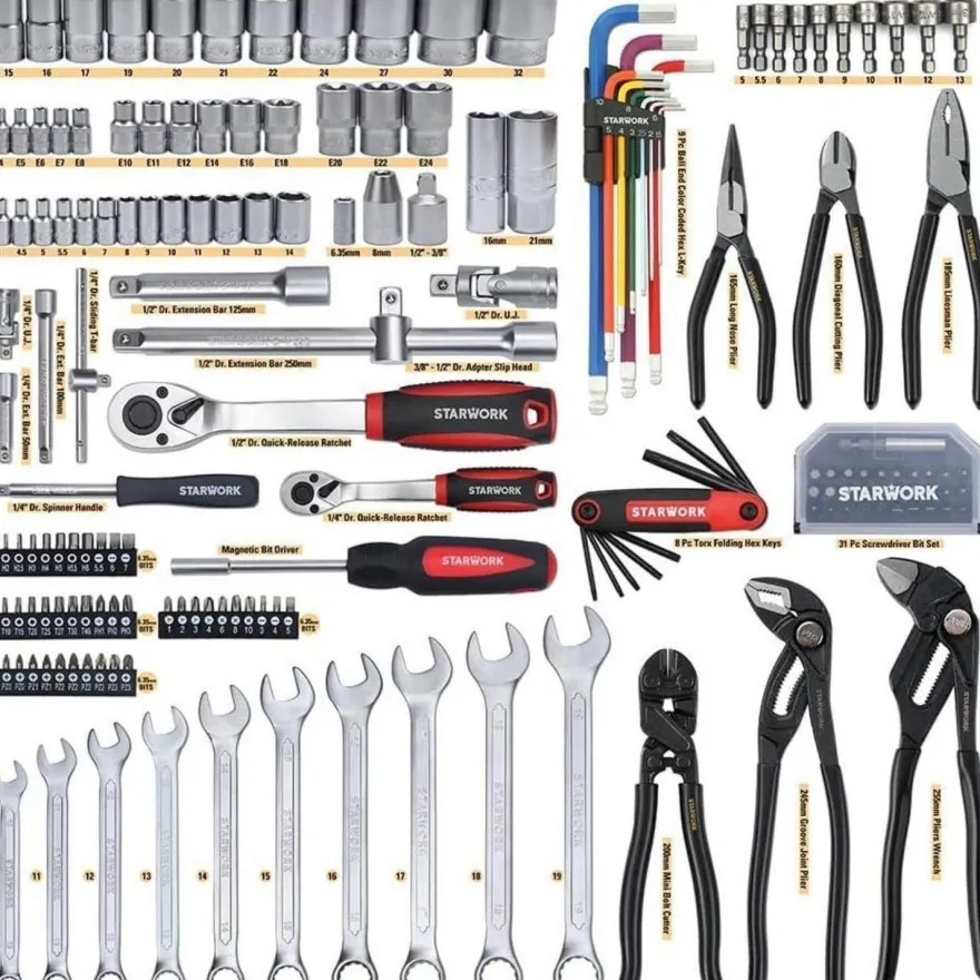 Starwork TRUE Mechanic 169-teiliges Mechaniker-Werkzeugset | Profi Metrisches