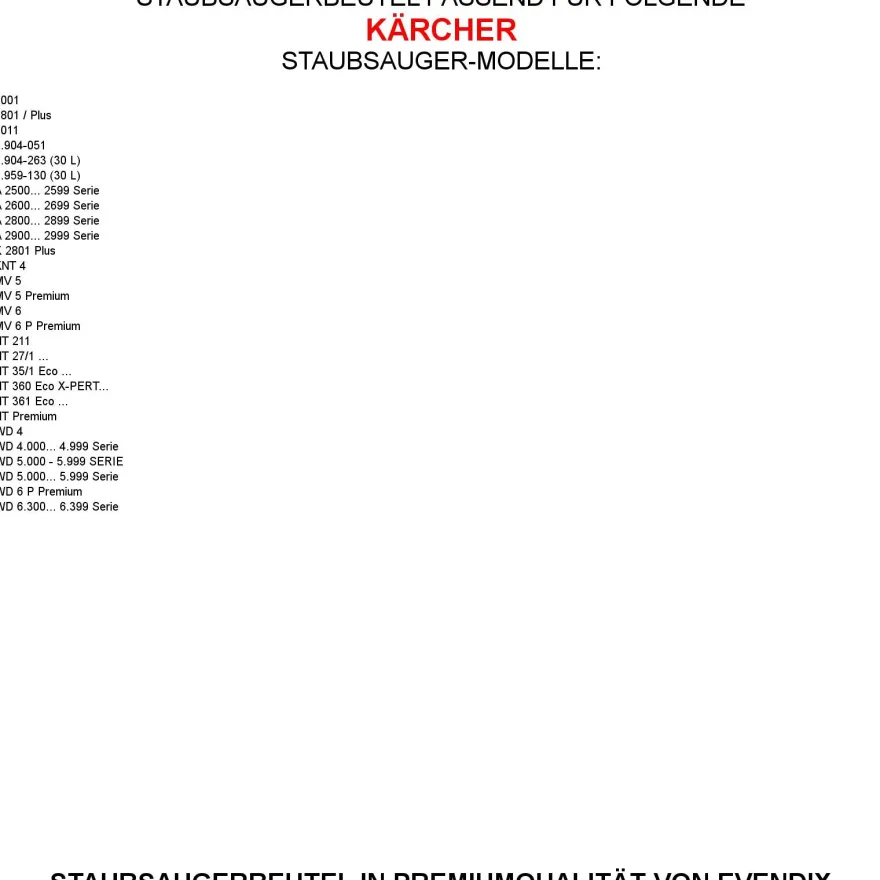 12 Staubsaugerbeutel kompatibel mit Kärcher 6.904-263 (30 L)