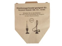 20 Staubsaugerbeutel Papier geeignet Vorwerk Kobold 130 131 + Filterset + 10 Duft