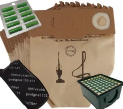 20 Staubsaugerbeutel Papier geeignet Vorwerk Kobold 130 131 + Filterset + 10 Duft