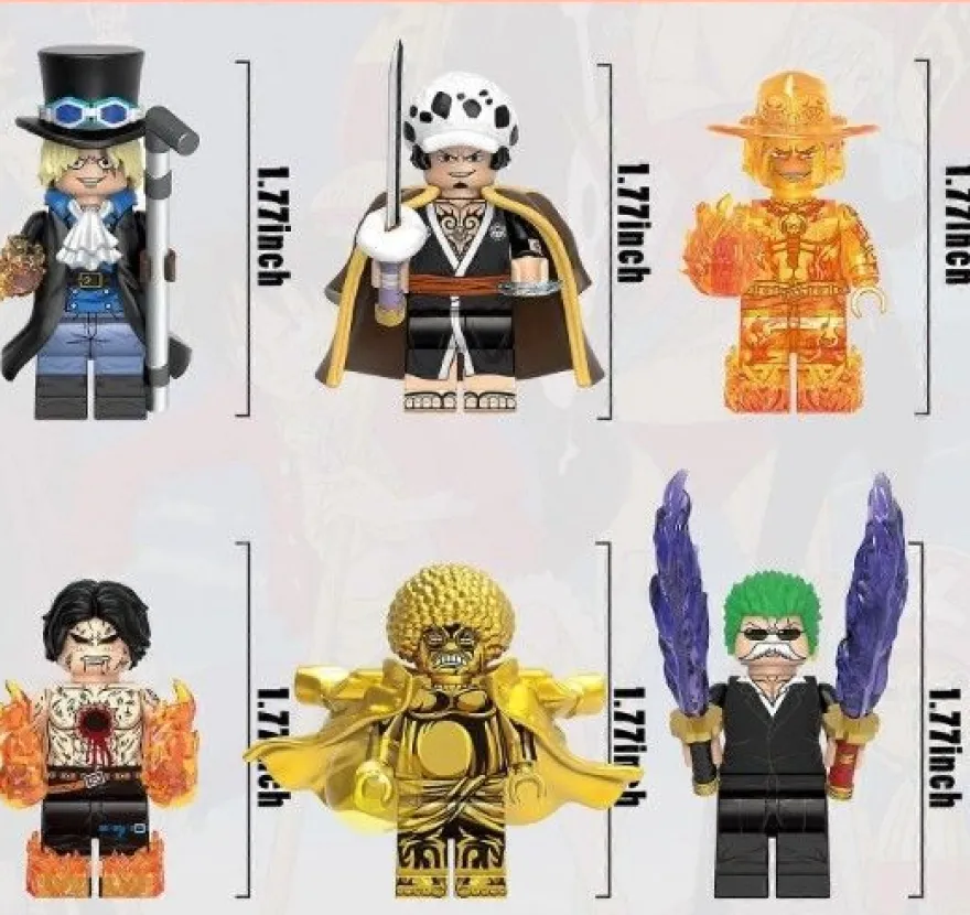 8 Stück One Piece Minifiguren Bausteine ??Sammlerstück Anime Actionfiguren