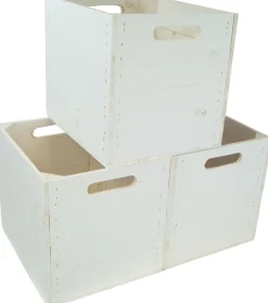 4 Stück Regalkiste weiß passend für Ikea Kallax und Expeditregale Regaleinsatz