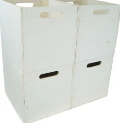 4 Stück Regalkiste weiß passend für Ikea Kallax und Expeditregale Regaleinsatz