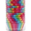 200 Stück Regenbogen Cupcake Liner Muffinförmchen Papier Backformen