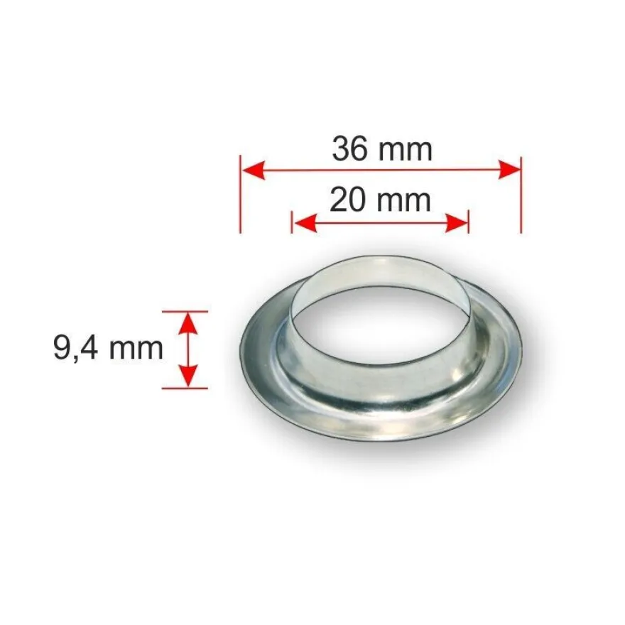 100 Stück Rundösen Ø 20 mm Stahl verzinkt Ösen Planenösen Öse Werbebanner Banner