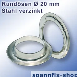 100 Stück Rundösen Ø 20 mm Stahl verzinkt Ösen Planenösen Öse Werbebanner Banner