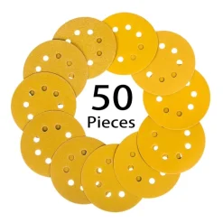 Stebruam 125mm Schleifpapier Klett Set, 50 Stück Mix Körnung für