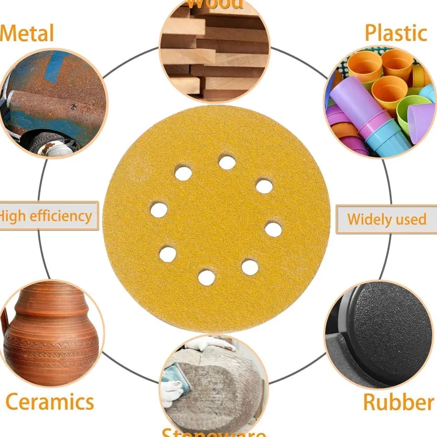 Stebruam 100 Stück Schleifpapier 125mm Klett 120 Körnung für Exzenterschleifer