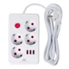 Steckdosenleiste 4 Steckdosen 2500W 3xUSB weiß 3m MCE393 W Maclean