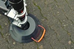 Steckplatte rund Ø 500 x 80 mm 20t Abstützplatte Unterlegplatte Kranplatte
