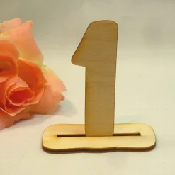stehende Zahl mit Fuß Holzzahl 80 mm Tischdekoration ab 1. Geburtstag DIY