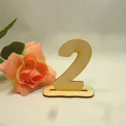 stehende Zahl mit Fuß Holzzahl 80 mm Tischdekoration ab 1. Geburtstag DIY