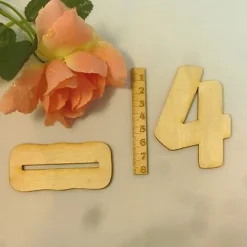 stehende Zahl mit Fuß Holzzahl 80 mm Tischdekoration ab 1. Geburtstag DIY