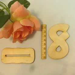 stehende Zahl mit Fuß Holzzahl 80 mm Tischdekoration ab 1. Geburtstag DIY