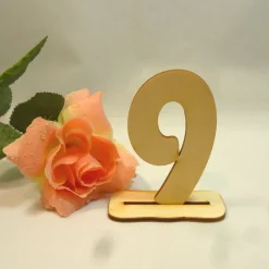 stehende Zahl mit Fuß Holzzahl 80 mm Tischdekoration ab 1. Geburtstag DIY