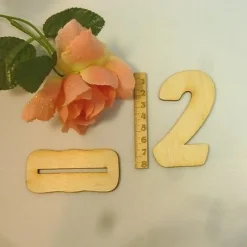 stehende Zahl mit Fuß Holzzahl 80 mm Tischdekoration ab 1. Geburtstag DIY