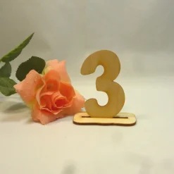 stehende Zahl mit Fuß Holzzahl 80 mm Tischdekoration ab 1. Geburtstag DIY