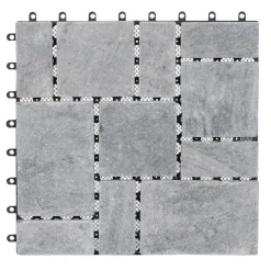 Steinfliese HWC-K70, Bodenfliese Steckfliese Naturstein, 11x je 30x30cm = 1m²
