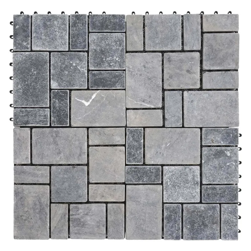 Steinfliese HWC-K70, Bodenfliese Steckfliese Naturstein, 11x je 30x30cm = 1m²