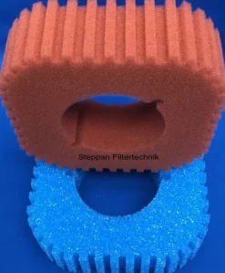 Steppan Filterschwamm Set passend für Oase Filtoclear 16000, 4 x Blau 3 x Rot Filter