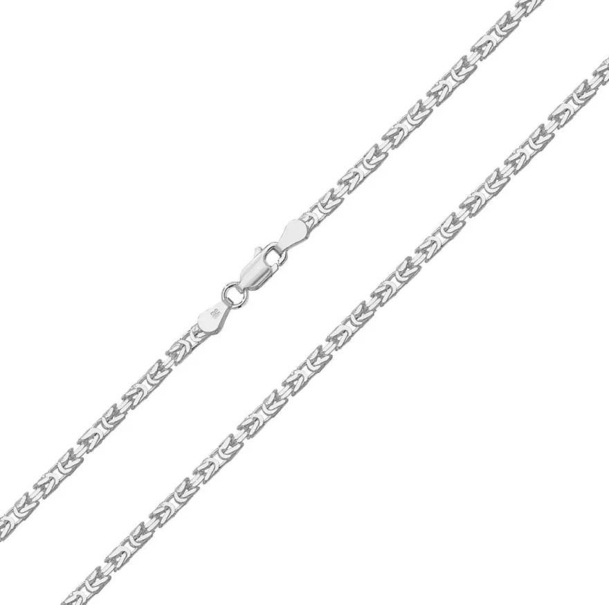925 Sterling Silber Byzantiner Kette - 40.6, 45.7, 50.8, 55.9, 61, 66, 71.1, 76.2cm