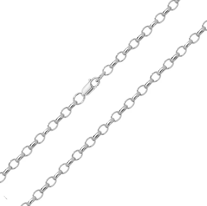 925 Sterling Silber 4mm Erbs Kette - 40.6, 45.7, 50.8, 55.9, 61, 66, 71.1, 76.2cm