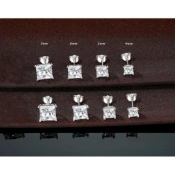 925 Sterling Silber Zirkonia Ohrstecker Set Damen Herren Mädchen 5mm