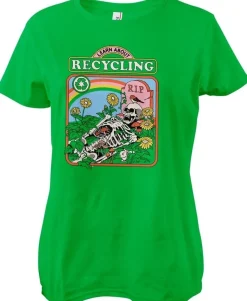 Steven Rhodes Damen Learn About Recycling Girly Tee