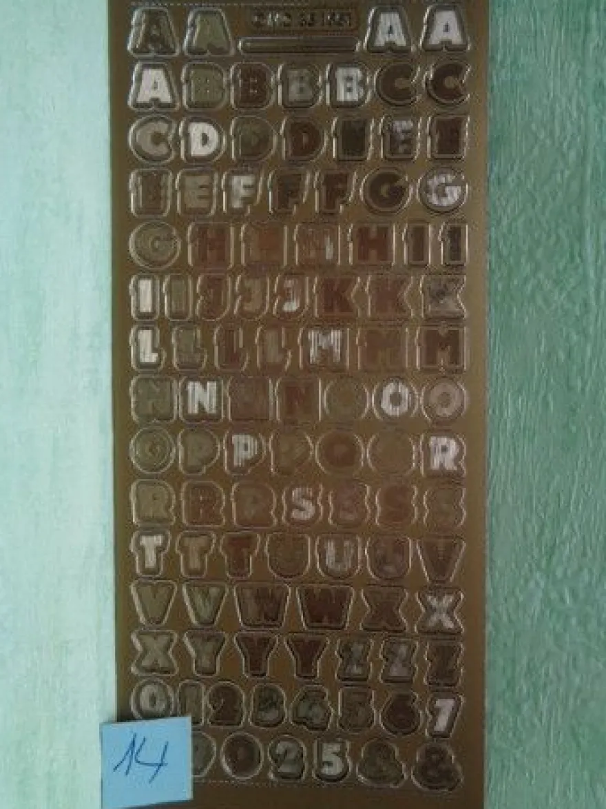 Stickerbogen Buchstaben Alphabet ABC ---Auswahl---