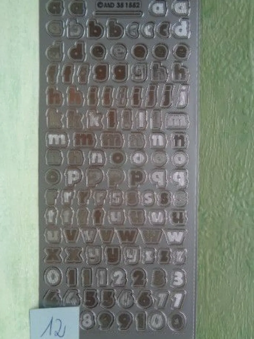 Stickerbogen Buchstaben Alphabet ABC ---Auswahl---